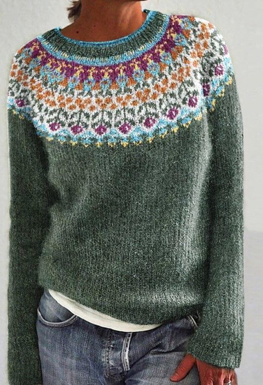 Dames Sweater Getextureerd Met Tribal Patroon 1