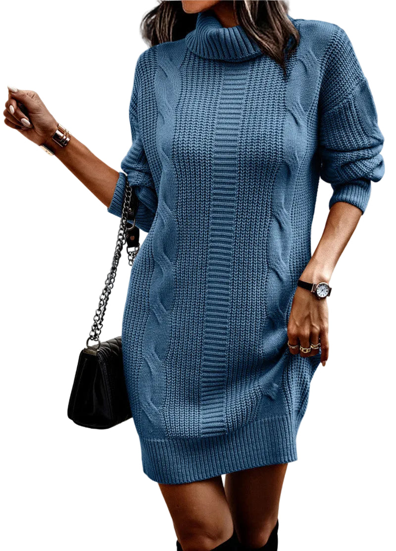 Dames Sweaterjurk Ribgebreid Casual 0
