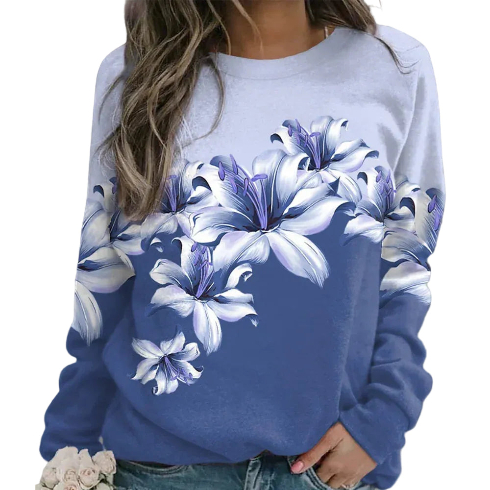 Dames Sweatshirt Bloemenprint Casual 0