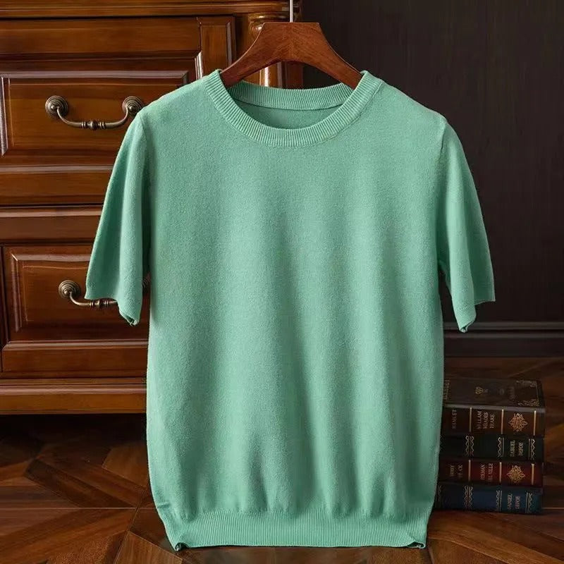 Dames T-shirt Cashmere Elegante Stijl 2