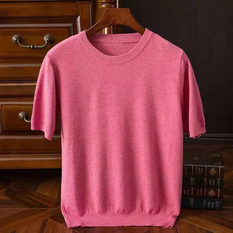 Dames T-shirt Cashmere Elegante Stijl 4
