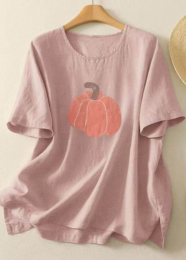 Dames T-shirt Casual O-hals Print 1
