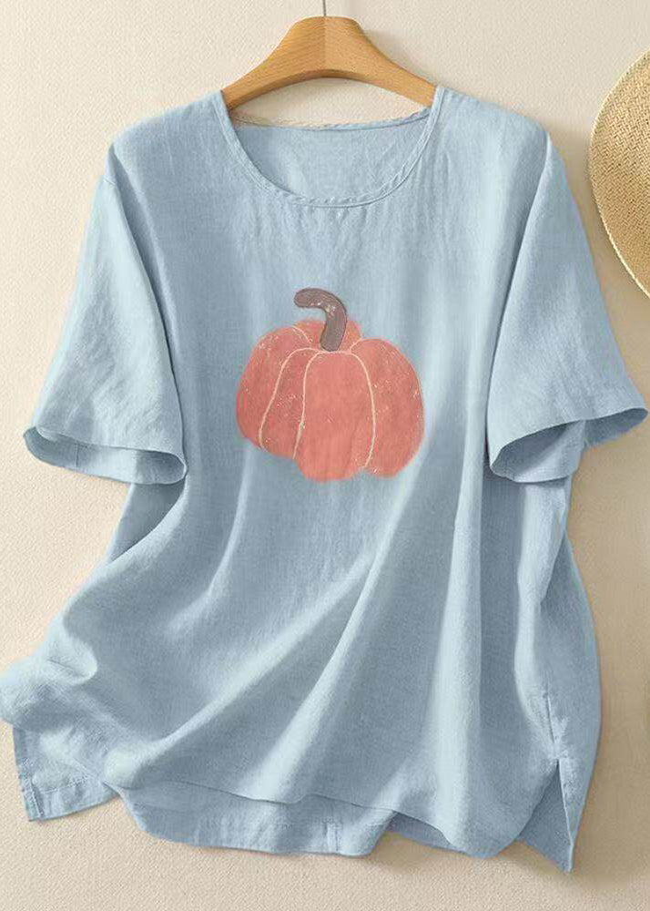 Dames T-shirt Casual O-hals Print 3