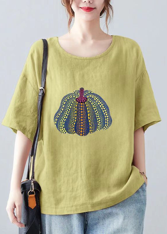 Dames T-shirt Casual O-hals Print Zomerstijl 4
