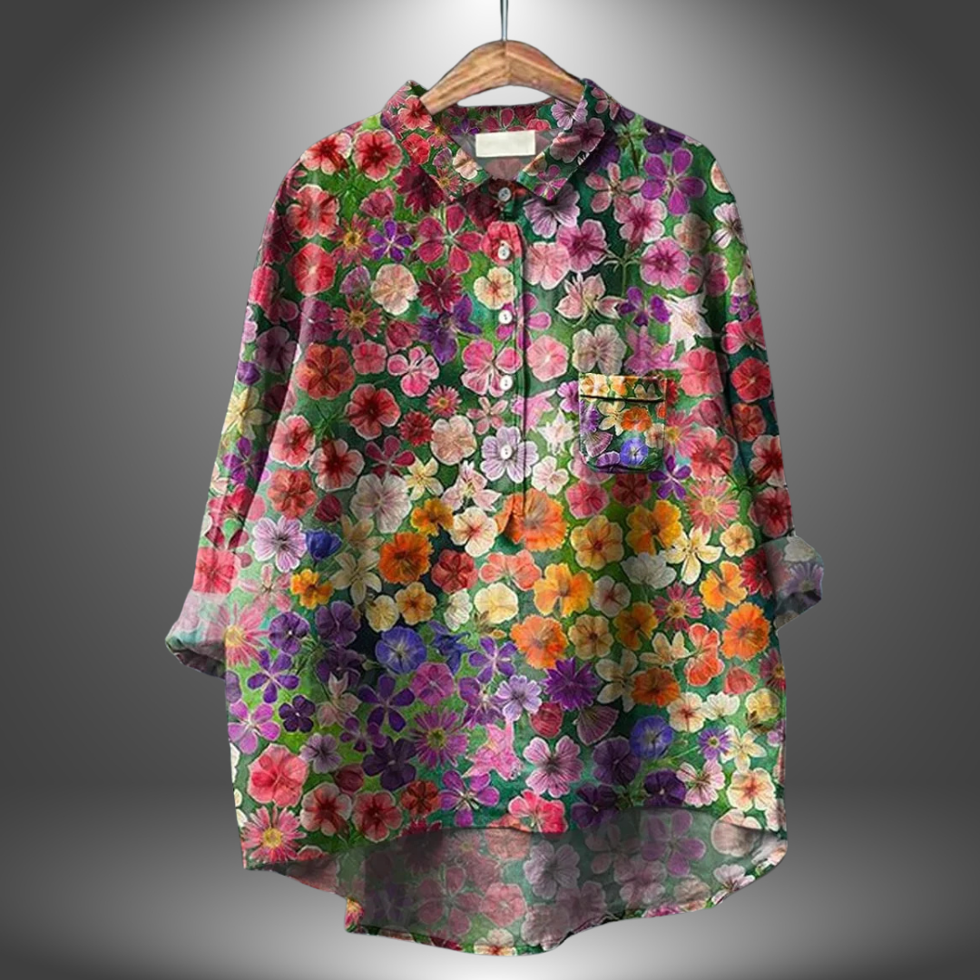 Dames T Shirt Bloemen Ontwerp Comfortabele Pasvorm 1