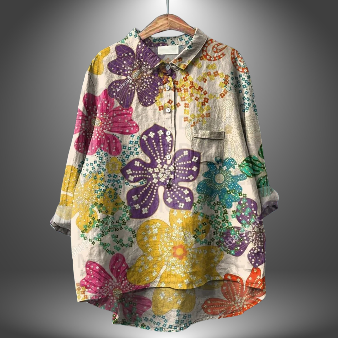 Dames T Shirt Bloemen Ontwerp Comfortabele Pasvorm 4