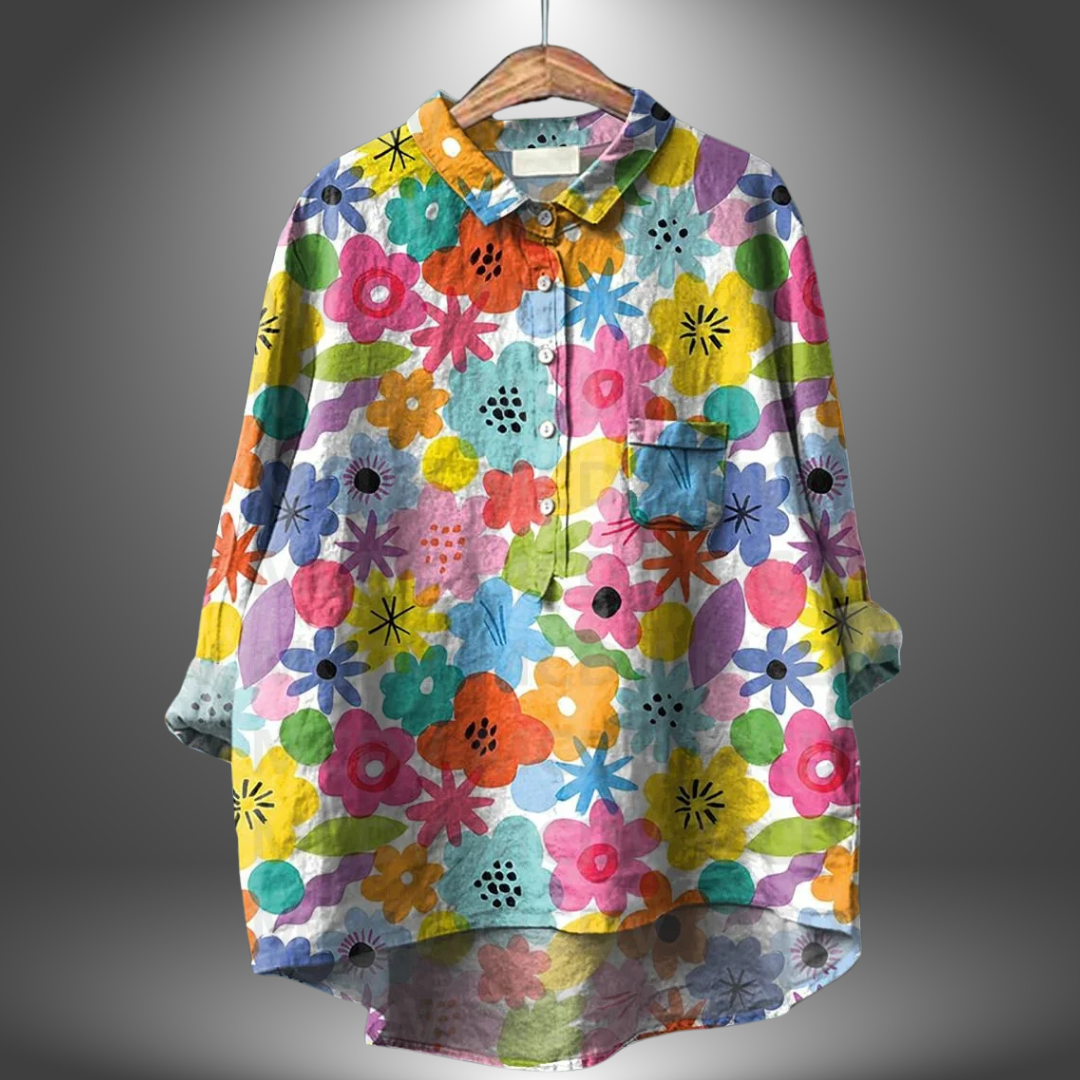 Dames T Shirt Bloemen Ontwerp Comfortabele Pasvorm 5