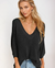 Dames T Shirt V-hals Ademend Katoen Casual Tops 2