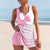 Dames Tankini Set Met Gepolsterde Top en Rimpeldetails 5