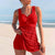 Dames Tankini Set Met Gepolsterde Top en Rimpeldetails 7