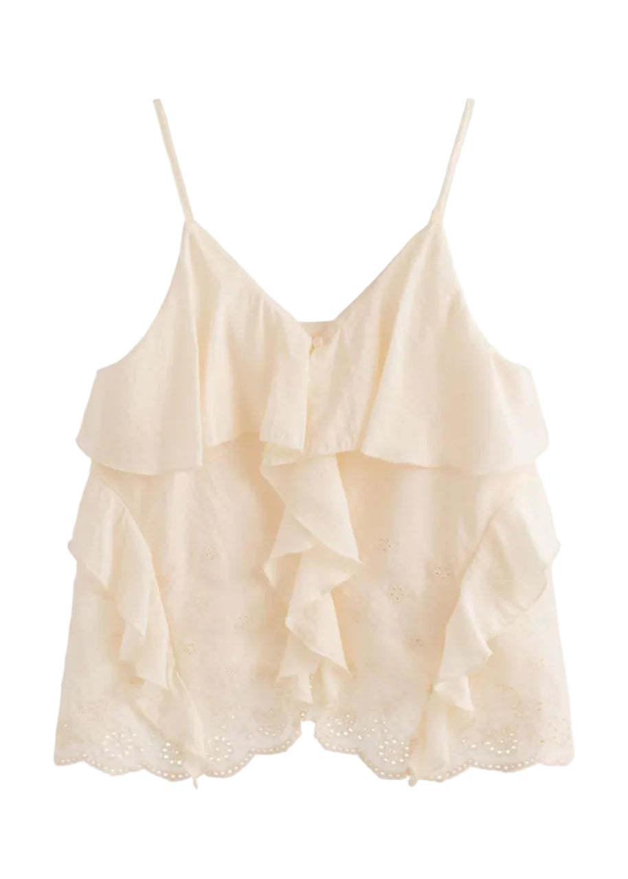 Dames Tanktop Gegolfd Uitgesneden Mouwloos 4