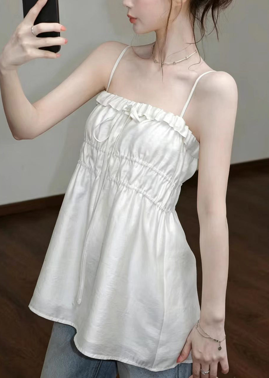 Dames Tanktop Met Trekkoord Zomerse Stijl 0