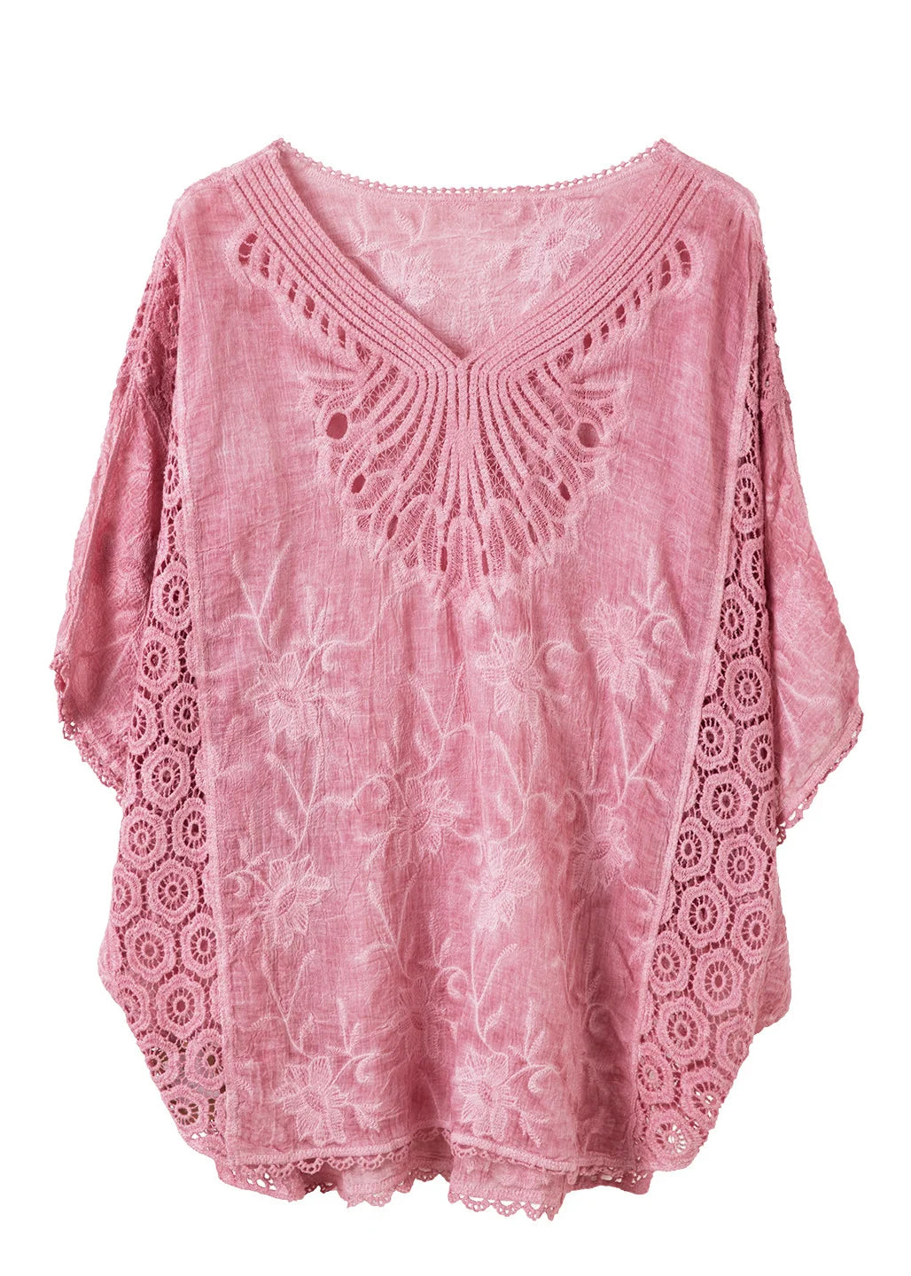 Dames Tanktop Oversized Patchwork Kant Zomer 4