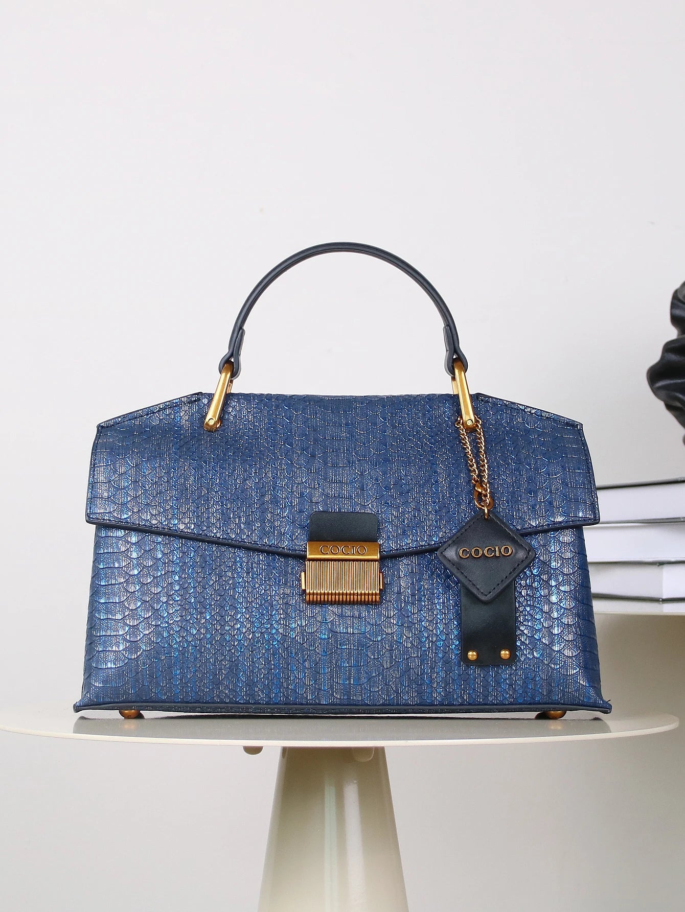 Dames Tas Boxed Platform Slangenprint 6