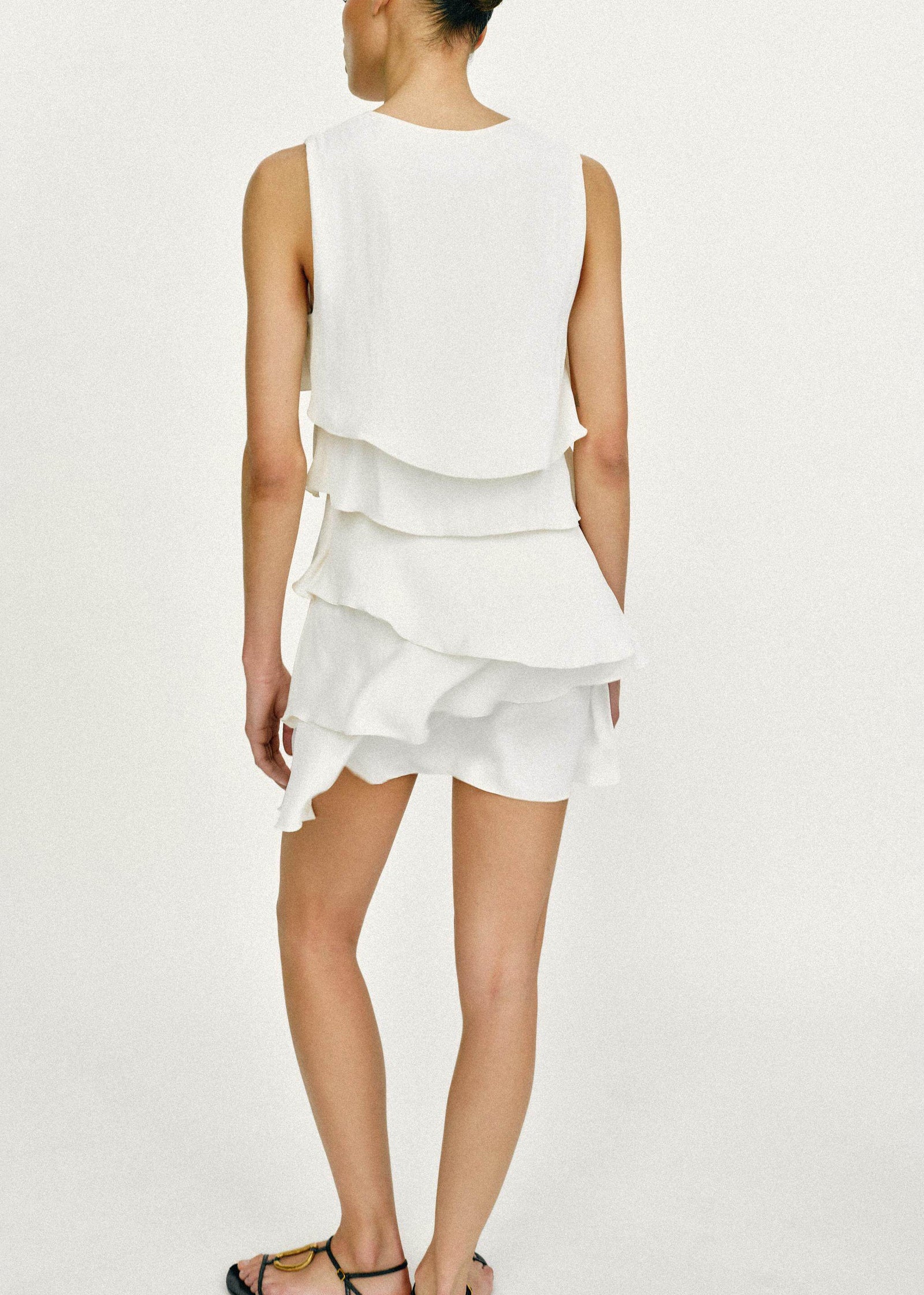 Dames Theejurk Gelaagd Met Veterdetail Zomerstijl 3