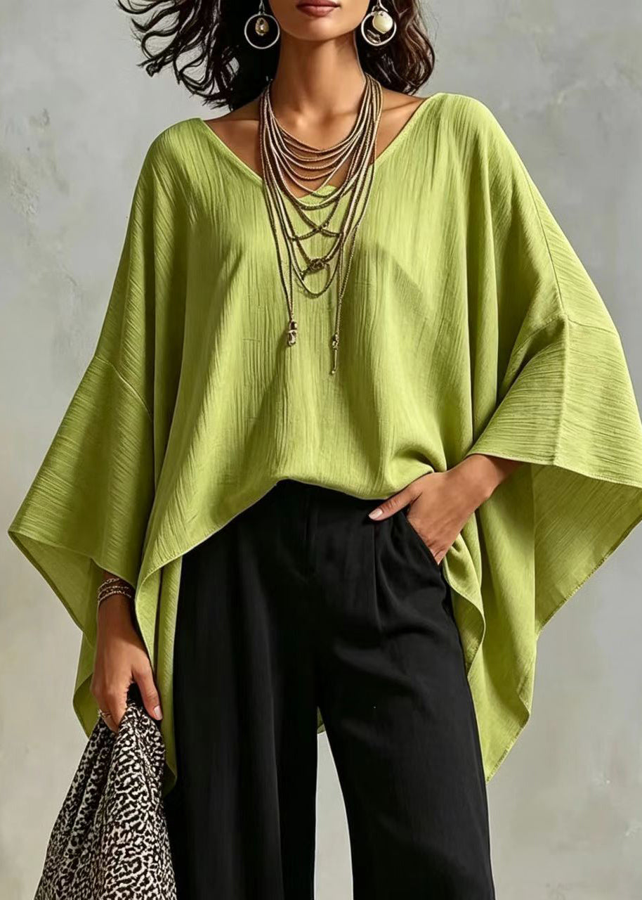 Dames Top Asymmetrisch Casual Met Vleermuismouw 1
