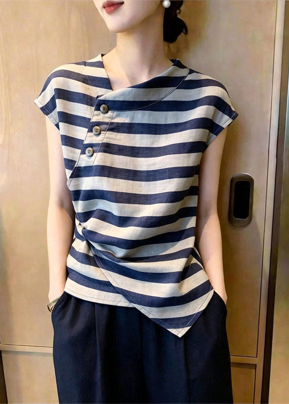 Dames Top Asymmetrisch Gestreept Plus Maat 2