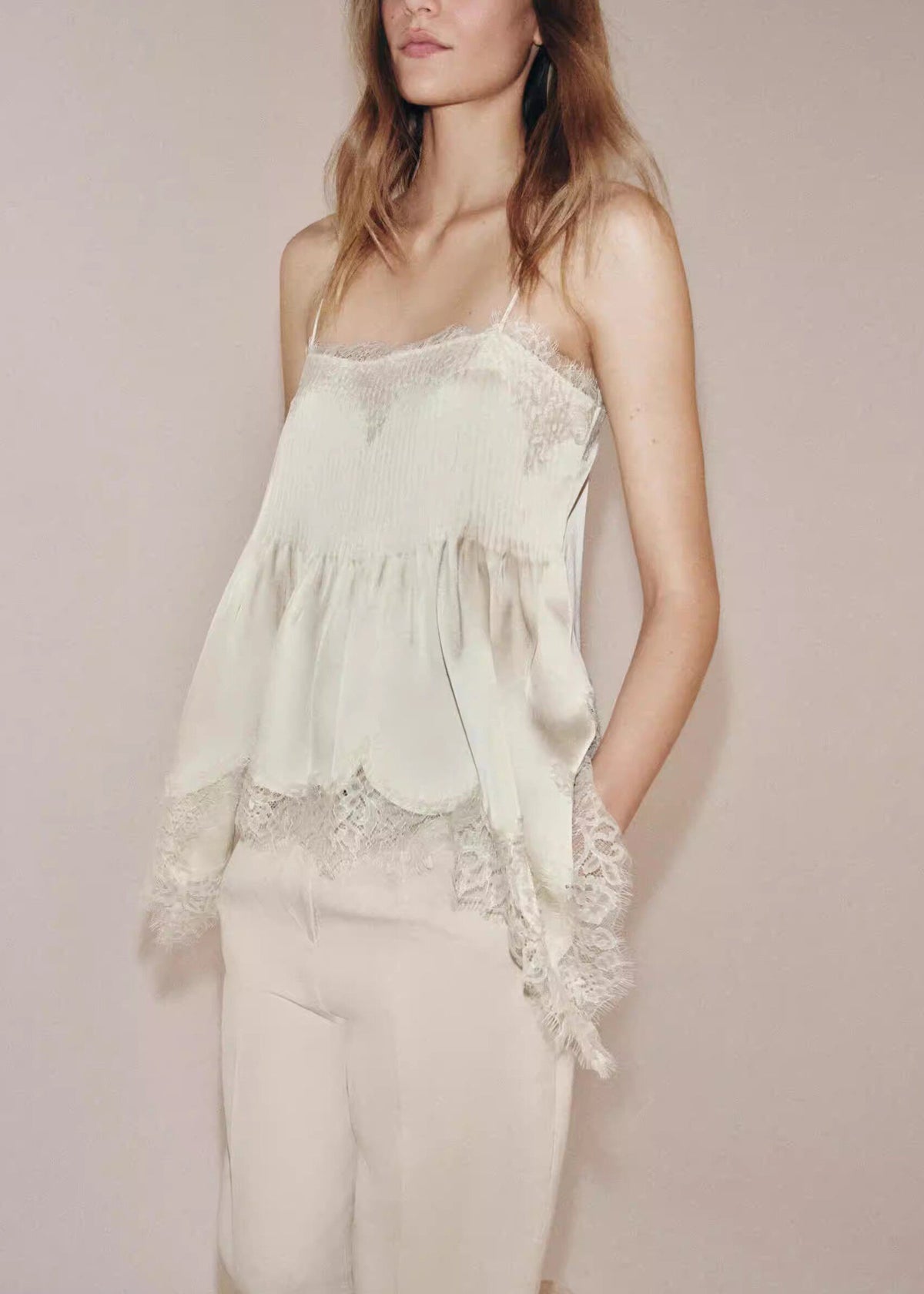 Dames Top Asymmetrisch Patchwork Zonder Mouwen 2