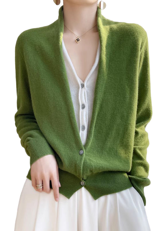 Dames Top Gebreid V-hals met Knoopdetails voor Casual en Avondlooks 0