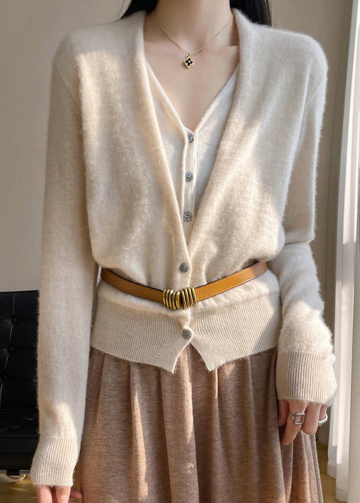 Dames Top Gebreid V-hals met Knoopdetails voor Casual en Avondlooks 2