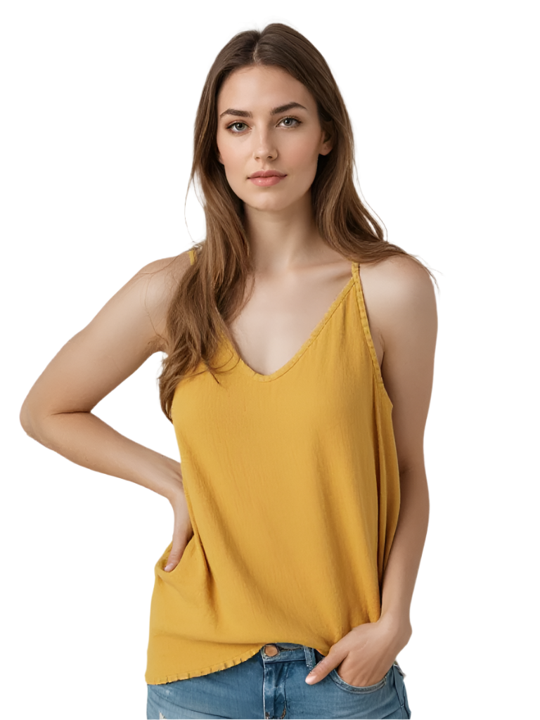 Dames Top Lange Casual Luchtig Linnen Spaghetti Bandjes 0