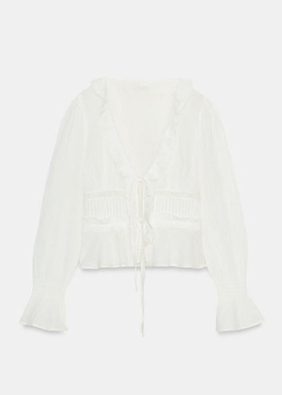 Dames Top Lange Mouwen Patchwork Stijl 4
