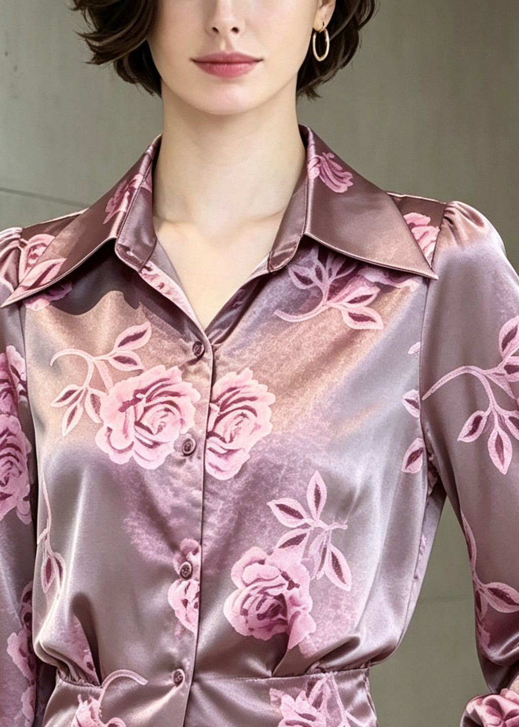 Dames Top Met Peter Pan Kraag En Print 1
