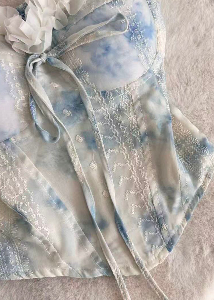 Dames Top Tie-Dye Met Ruches Zomerstijl 4