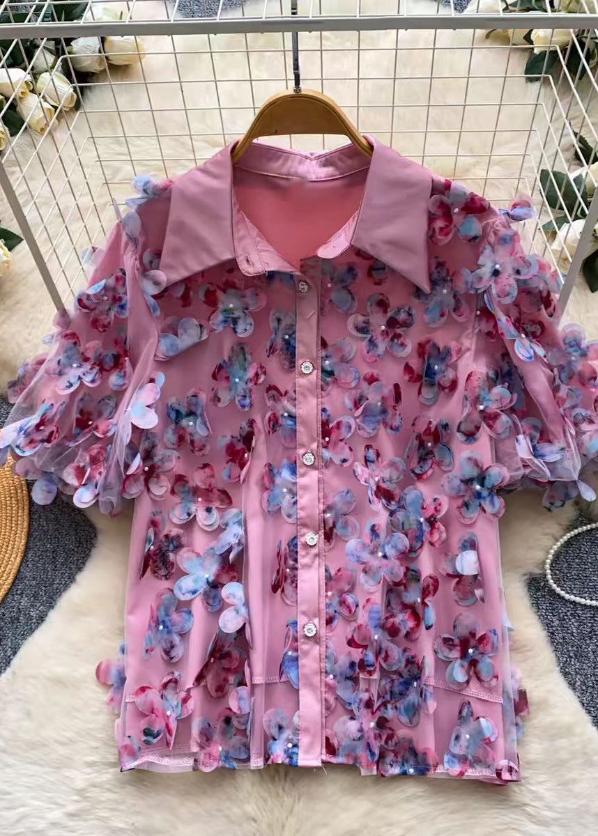 Dames Top Tule Met Paillettenprint Zomerstijl 0