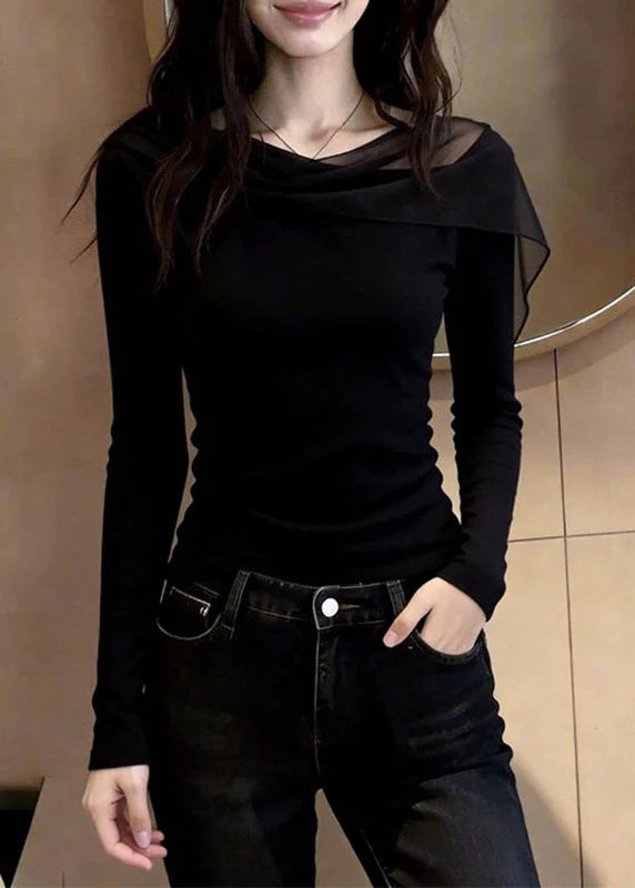 Dames Top Tule Patchwork Stijl 4