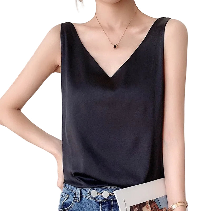 Dames Top V-hals Minimalistisch Casual Chic 0