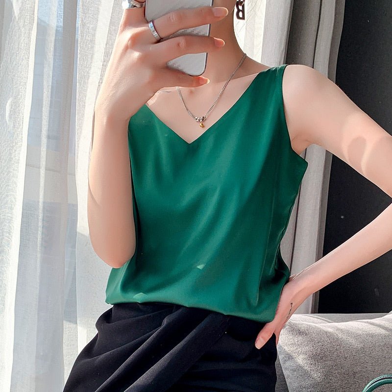 Dames Top V-hals Minimalistisch Casual Chic 1