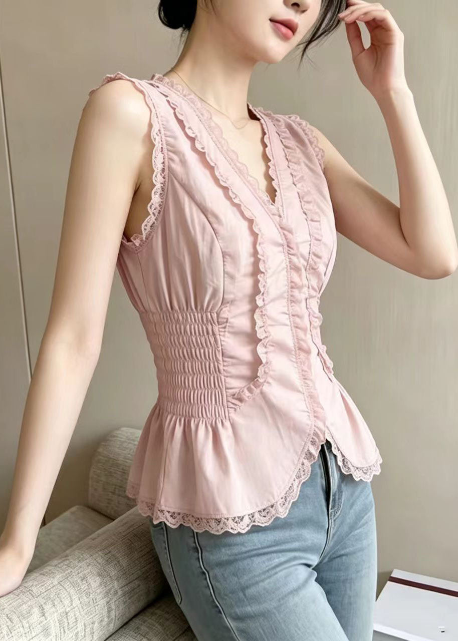 Dames Top V-hals Patchwork Kant Zomerstijl 1