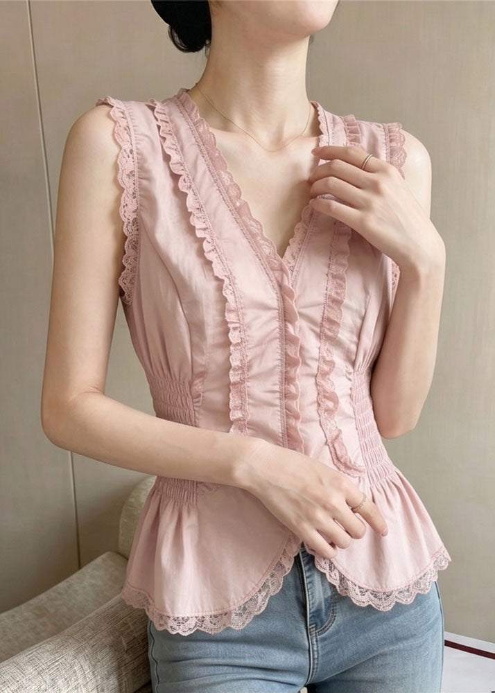 Dames Top V-hals Patchwork Kant Zomerstijl 2