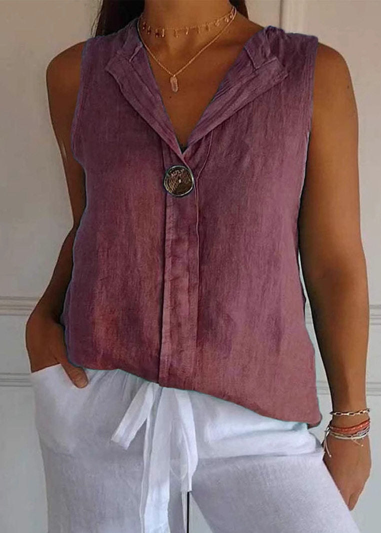 Dames Top V-hals Patchwork Zomerstijl 1