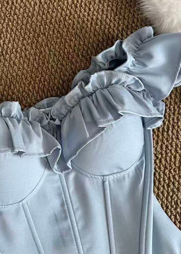 Dames Top Visgraatpatroon met Ruches voor Zomerstijl 3