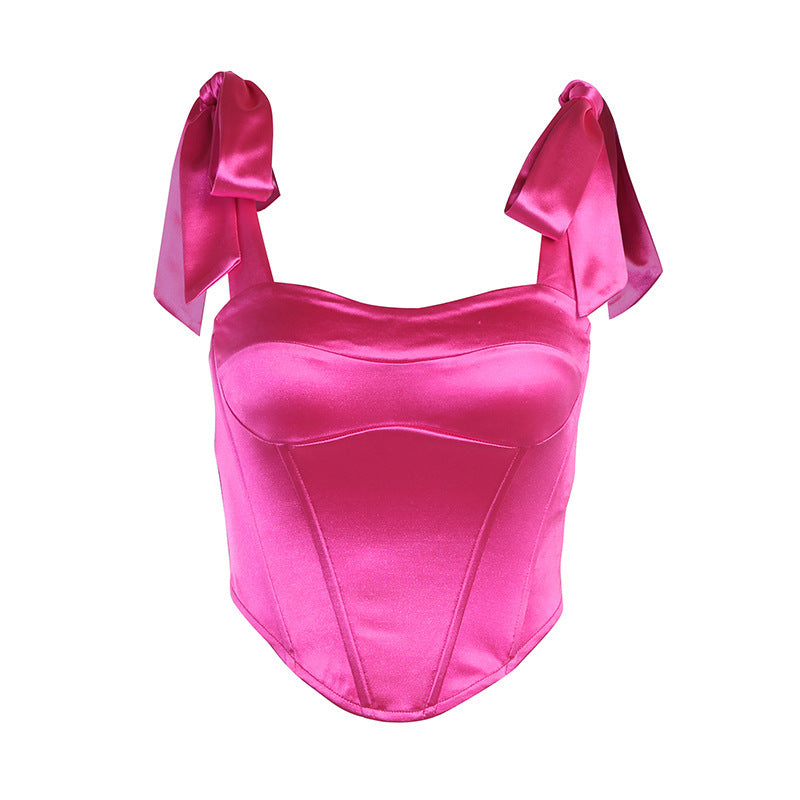 Dames Top met Kant en Corset Rug 4