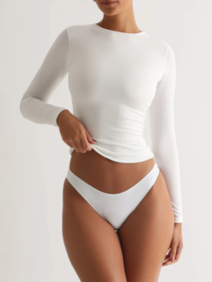 Dames Top met Lange Mouwen Ronde Hals Modal 5