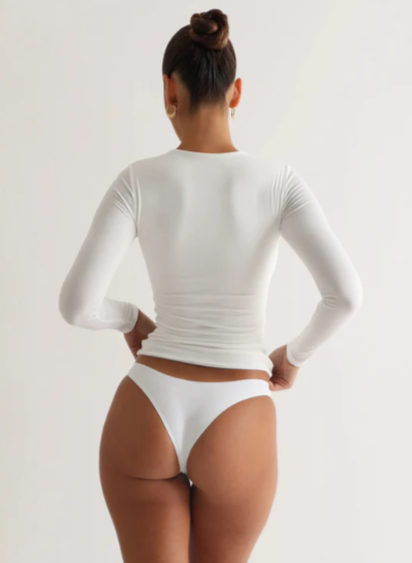 Dames Top met Lange Mouwen Ronde Hals Modal 6