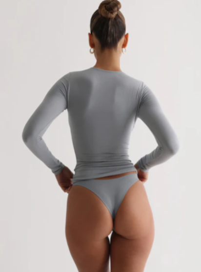 Dames Top met Lange Mouwen Ronde Hals Modal 8