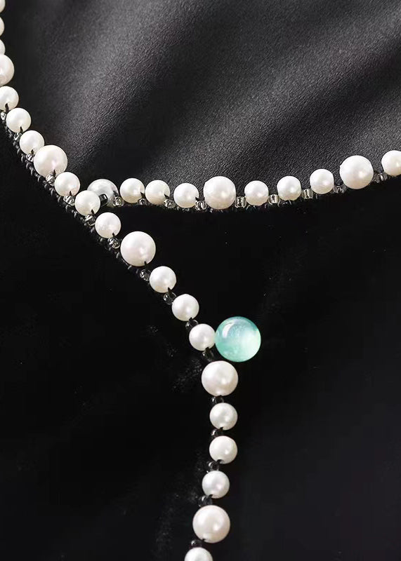 Dames Top met O-hals en Parel Patchwork 2