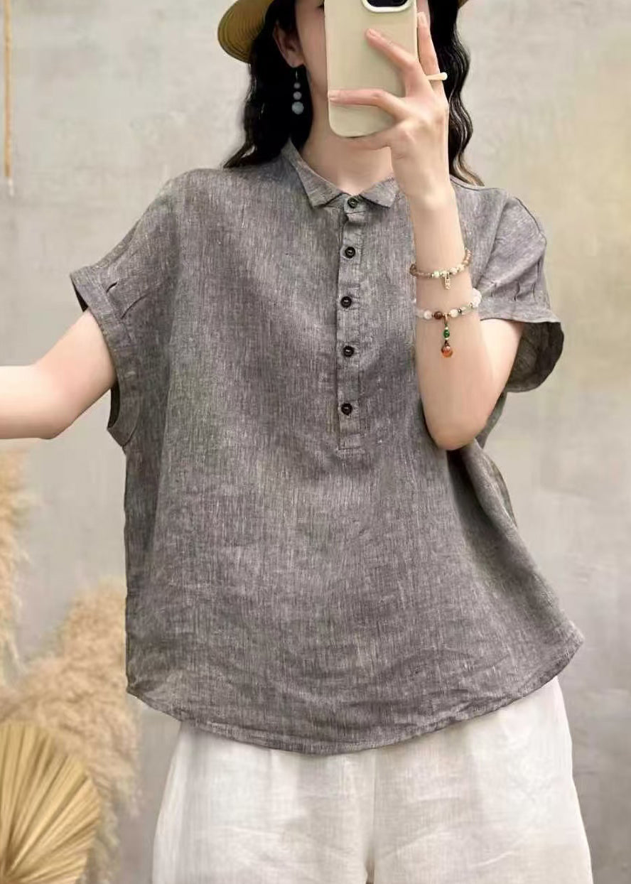 Dames Top met Peter Pan Kraag voor Zomer Casual Stijl 1