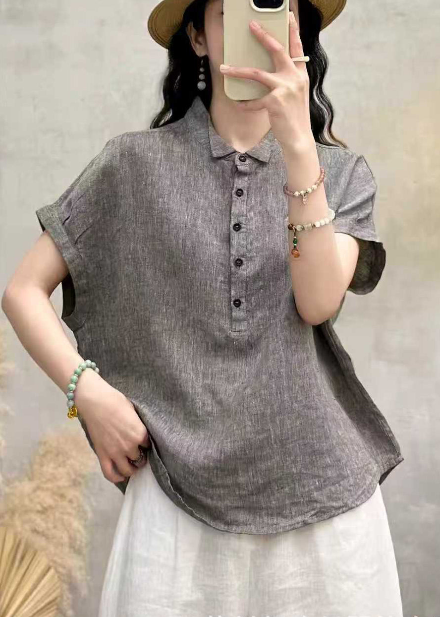 Dames Top met Peter Pan Kraag voor Zomer Casual Stijl 2
