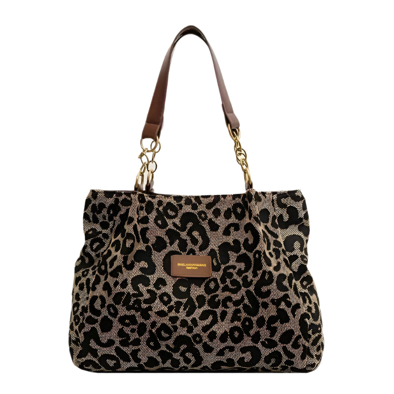 Dames Tote Bag Met Luipaardprint Canvas 0