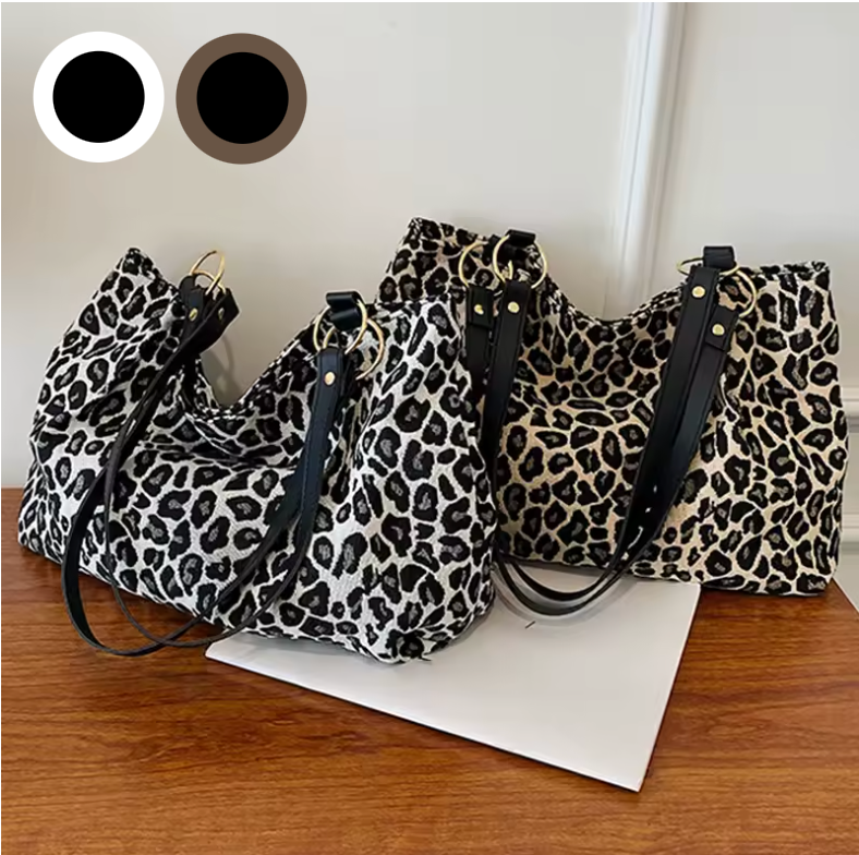 Dames Tote Bag Met Luipaardprint Canvas 1