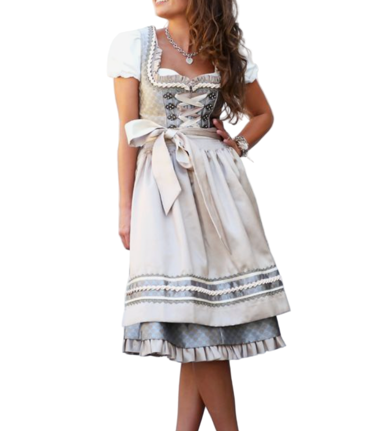 Dames Trachten Set met Schürze en Blouse 0