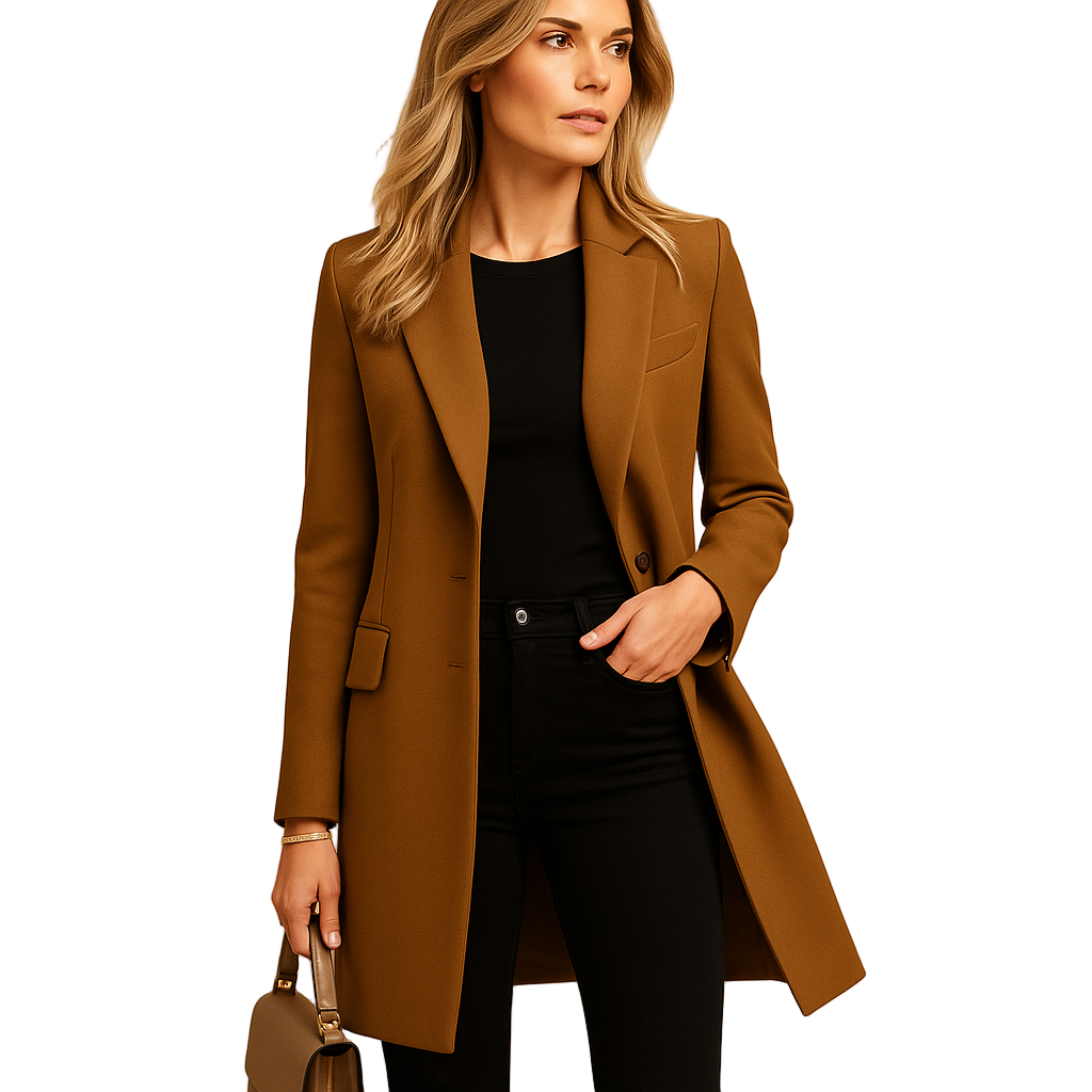 Dames Trenchcoat Dubbel Gelaagd Met Klassieke Details 0