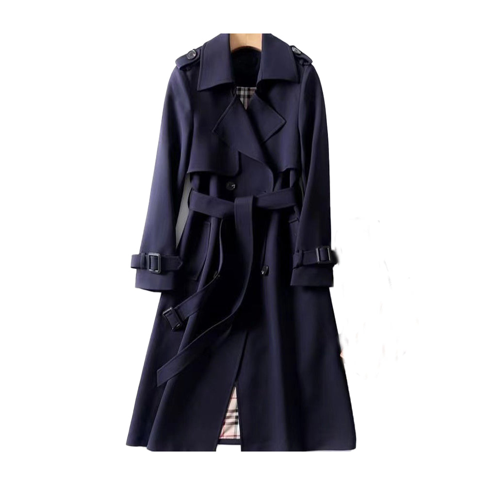 Dames Trenchcoat Dubbele Rij Knopen Luxe Stijl 2