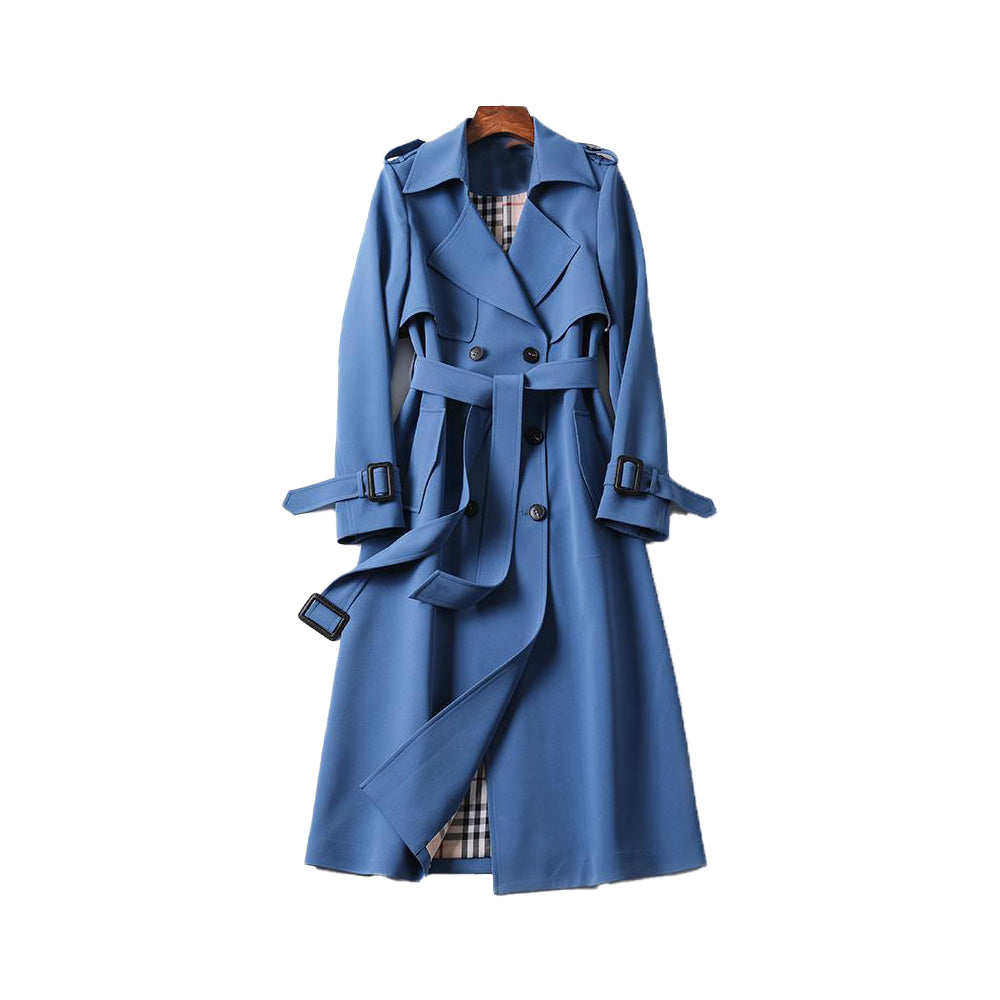 Dames Trenchcoat Dubbele Rij Knopen Luxe Stijl 3