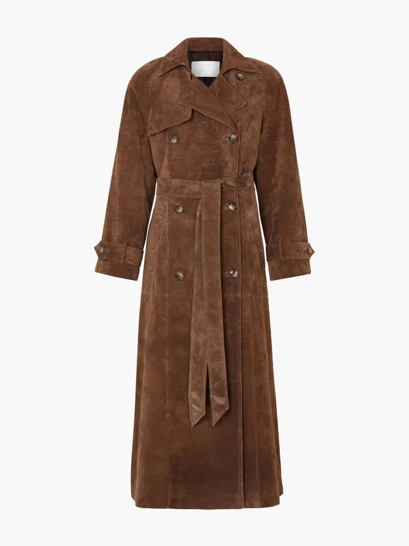 Dames Trenchcoat Lang Stijlvol 0
